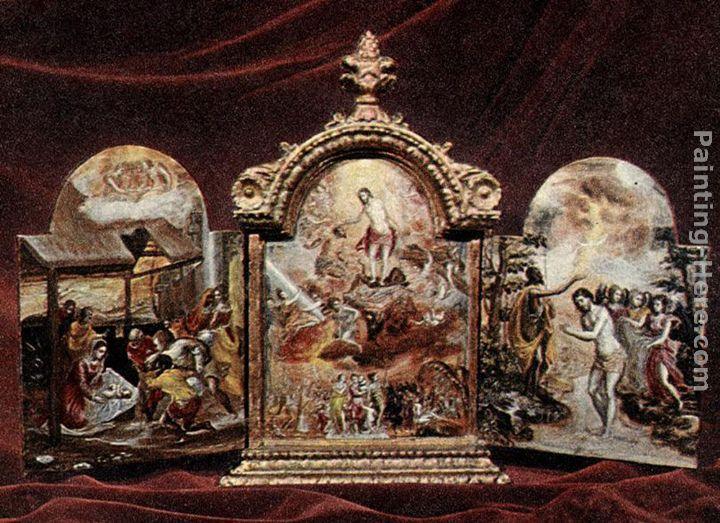 El Greco The Modena Triptych (front panels)